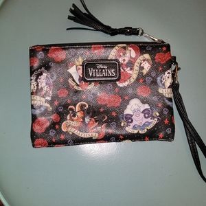 Loungefly Disney Villains Black Wristlet RARE